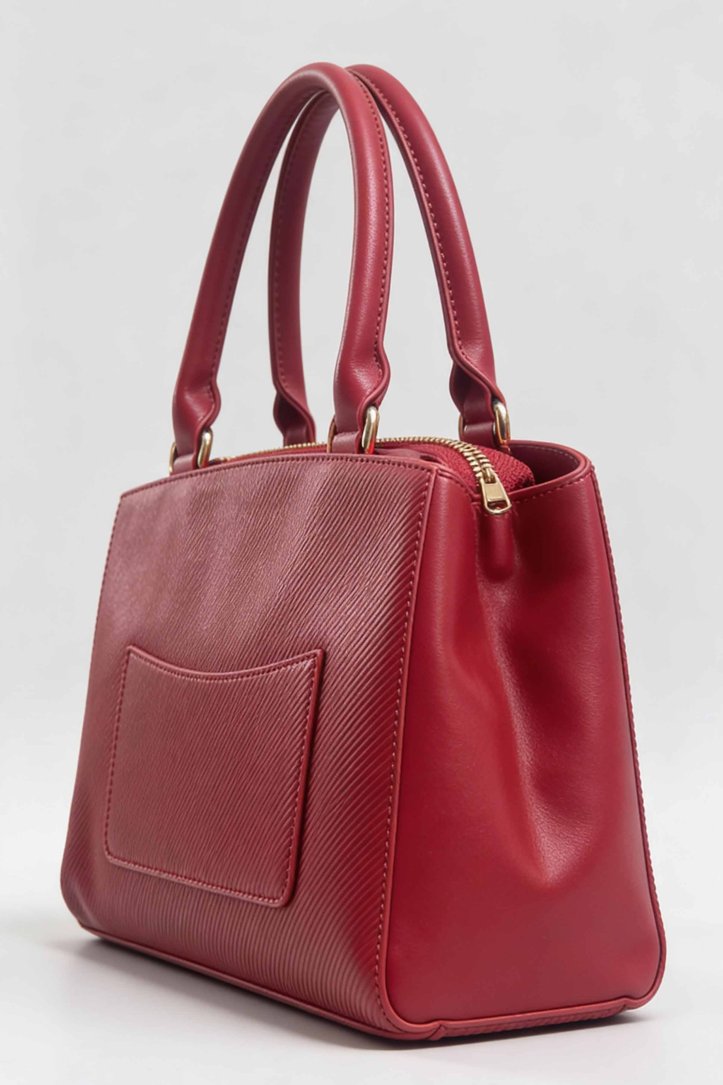 Wine Red Hand Bag-445672101 - Image 4