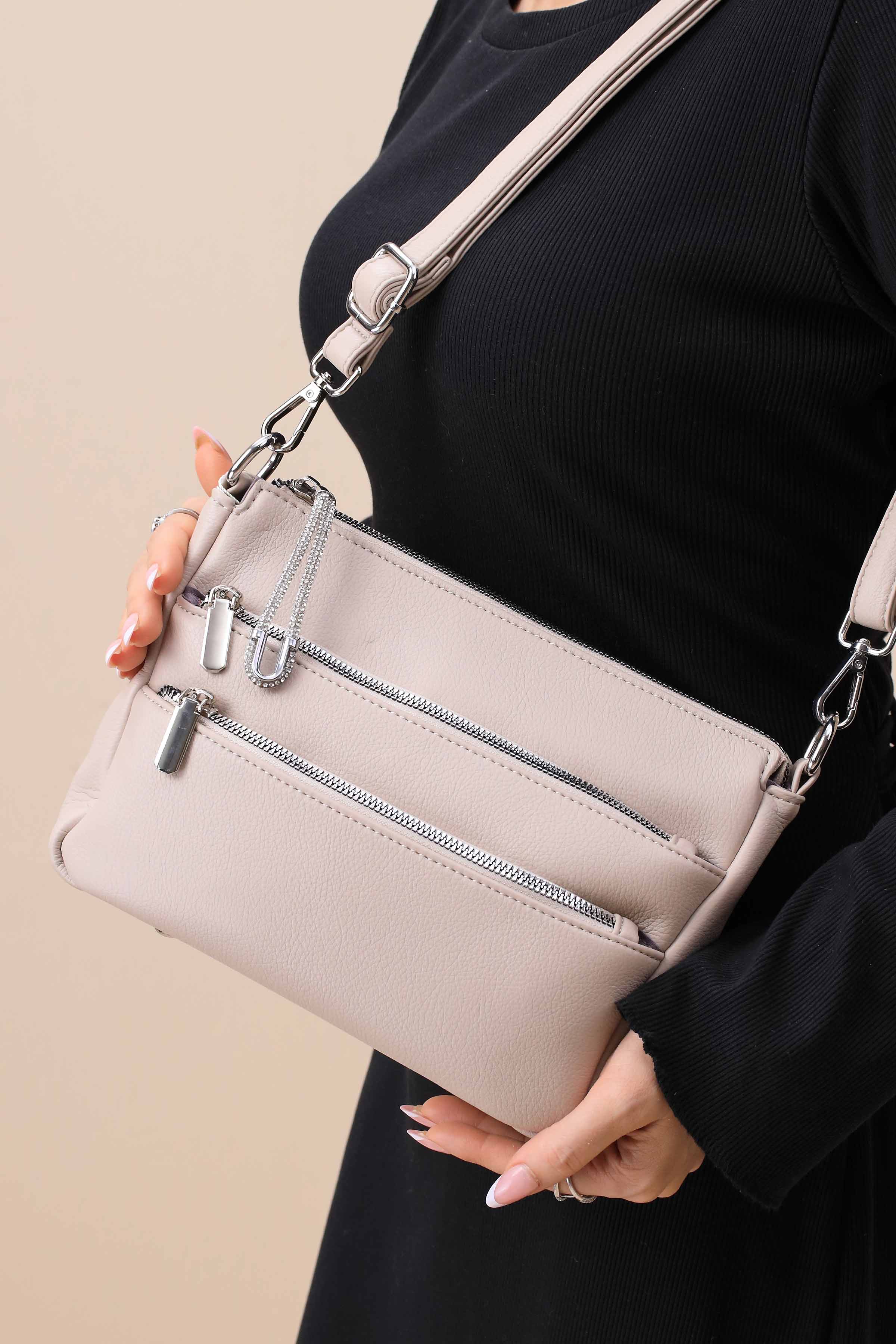 Cream Shoulder Bag-445622107 - Image 3
