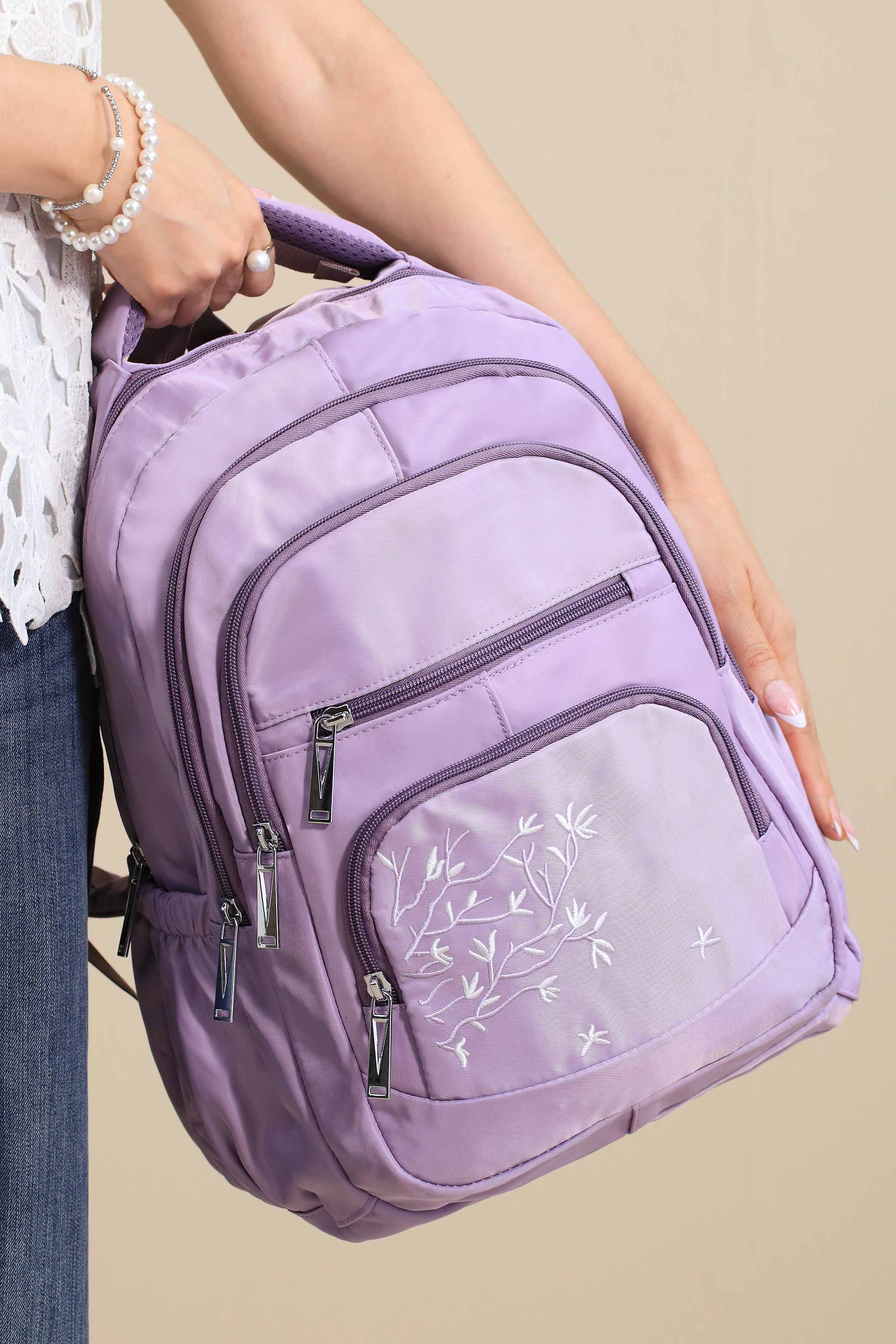 Dark Purple Back Pack-445142109 - Image 5