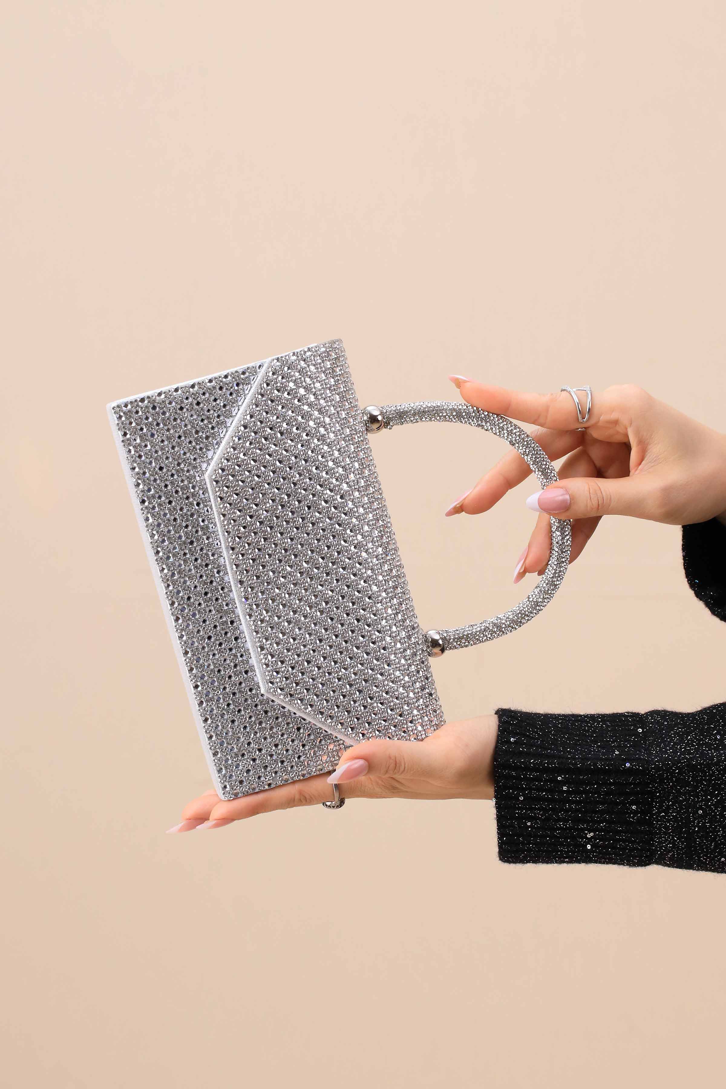 Silver Clutch-444122120 - Image 6