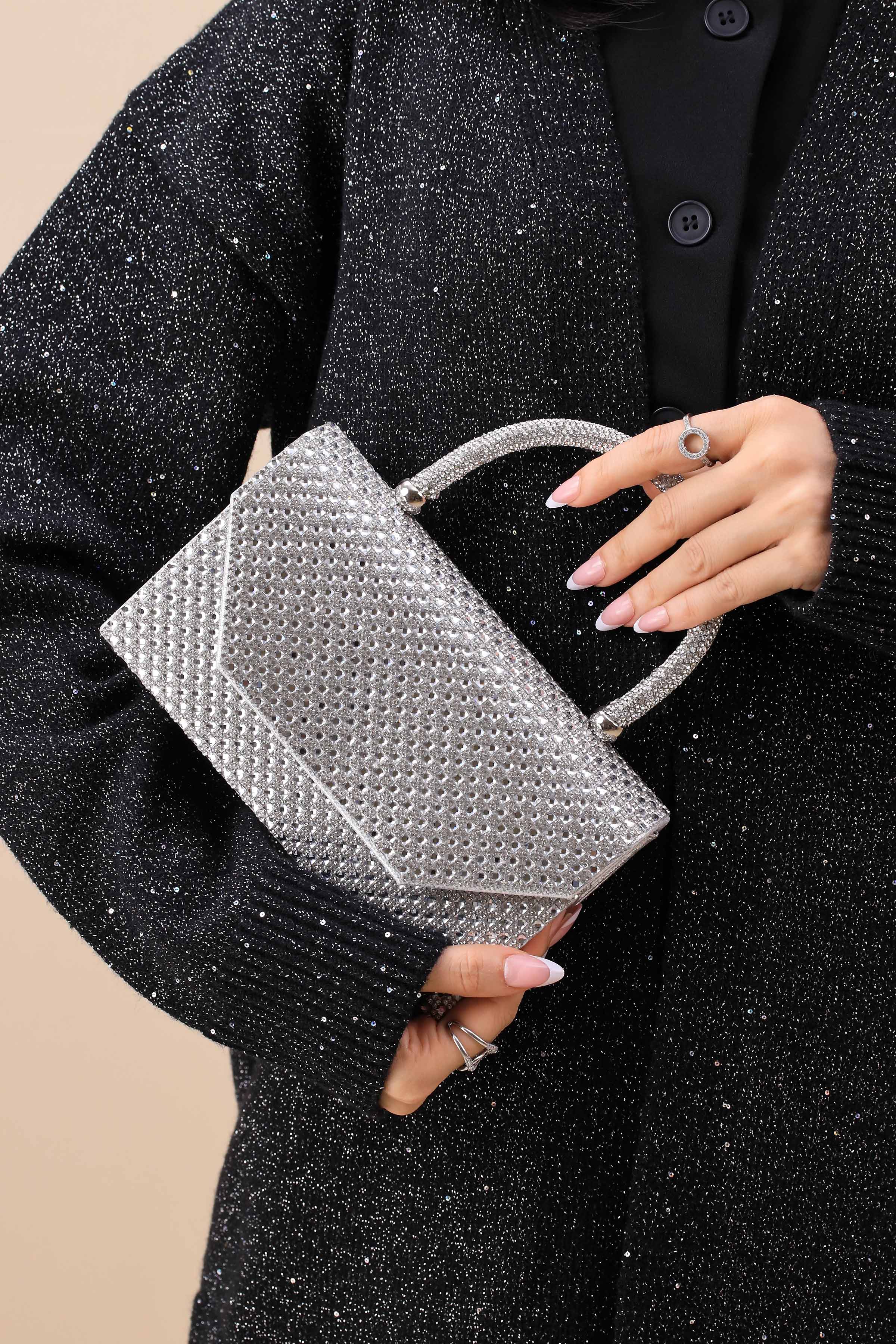 Silver Clutch-444122120 - Image 8