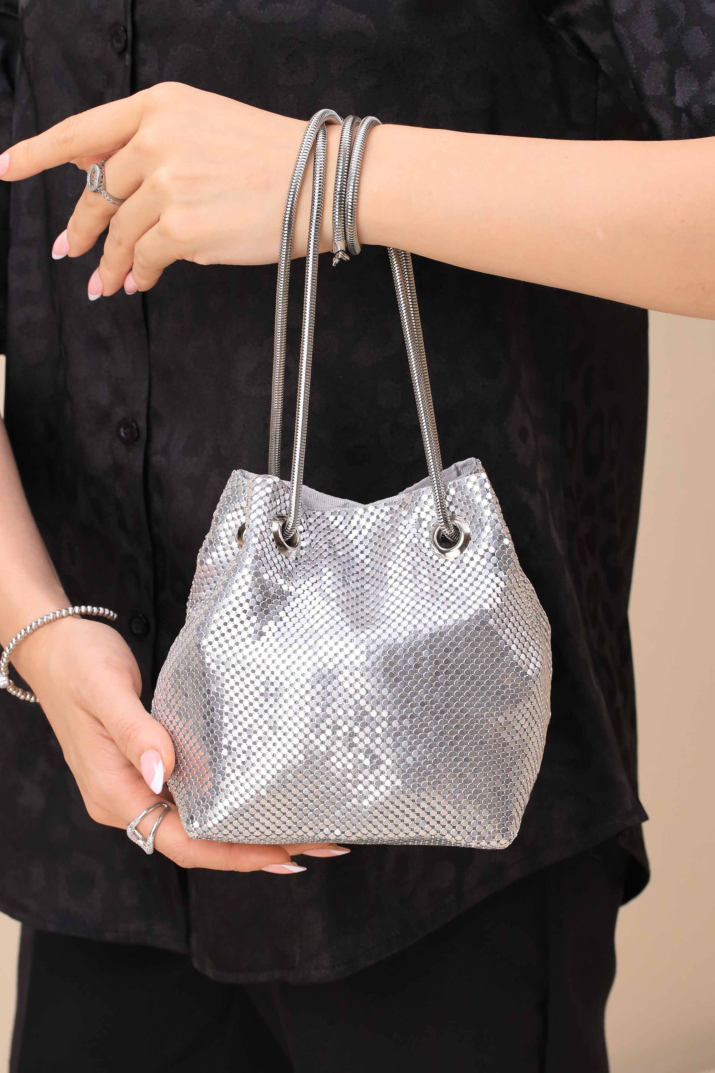 Silver Clutch-444152120 - Image 10