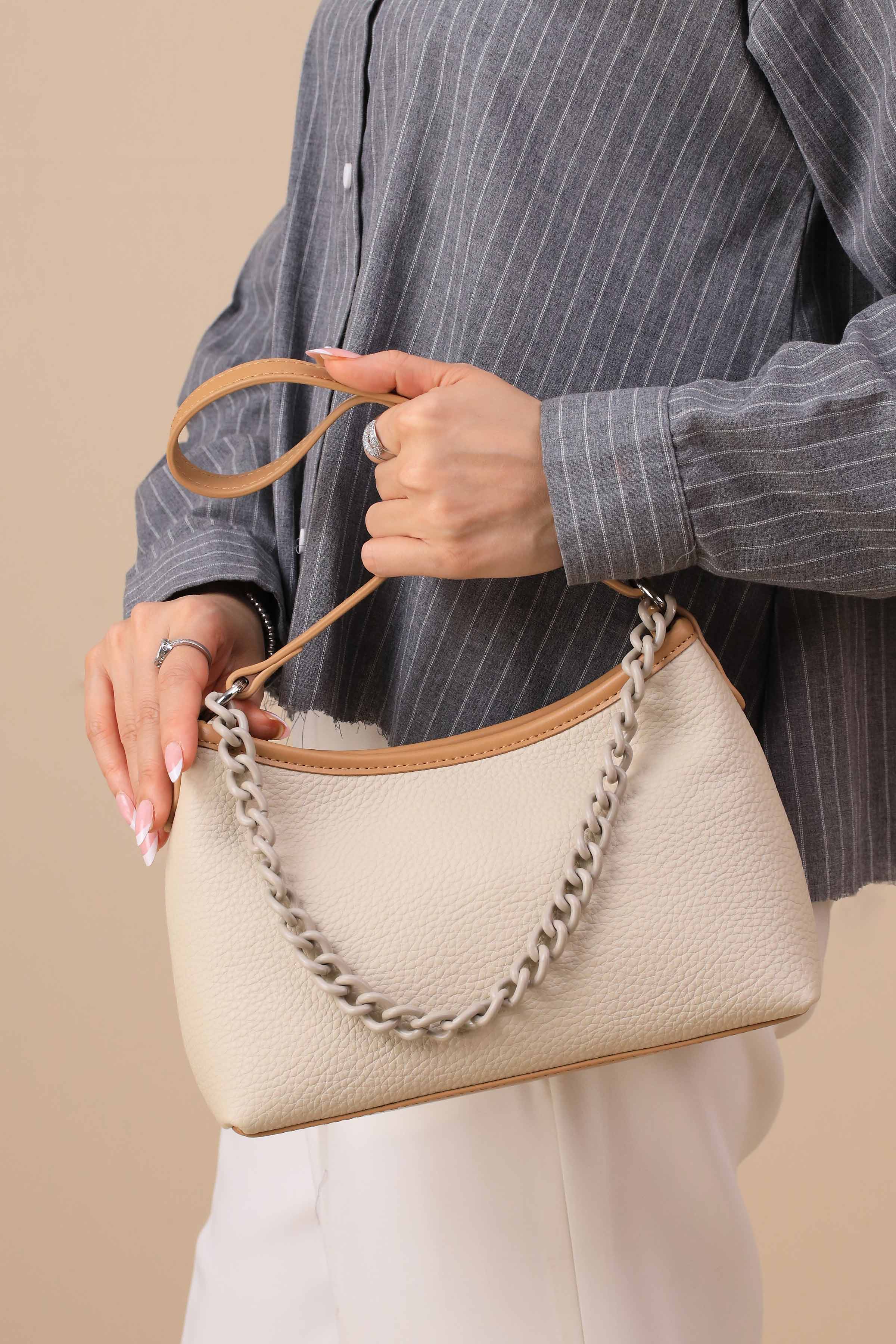 Beige Shoulder Bag-443222118 - Image 2