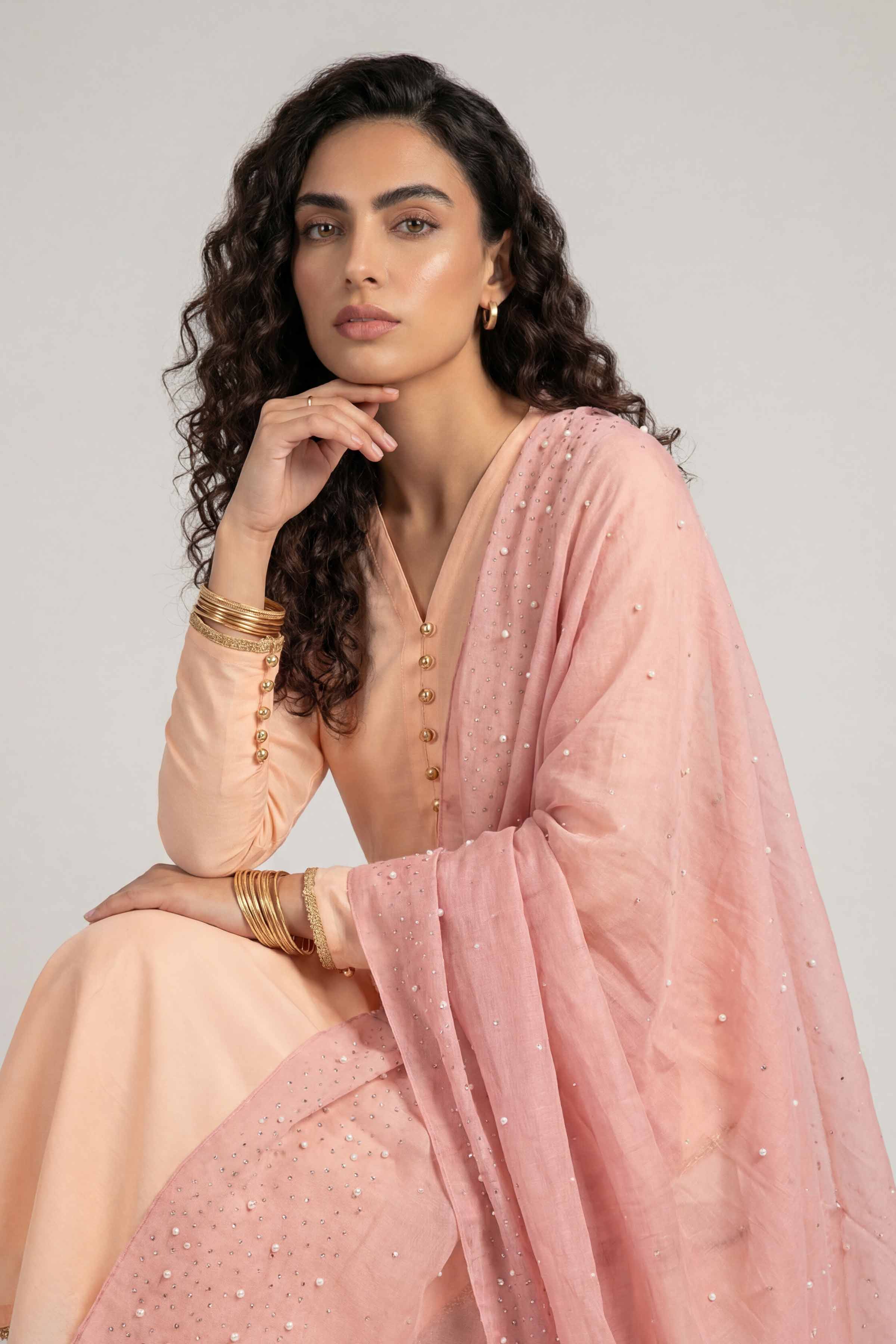 Pink Women Scarf-447932105 - Image 2