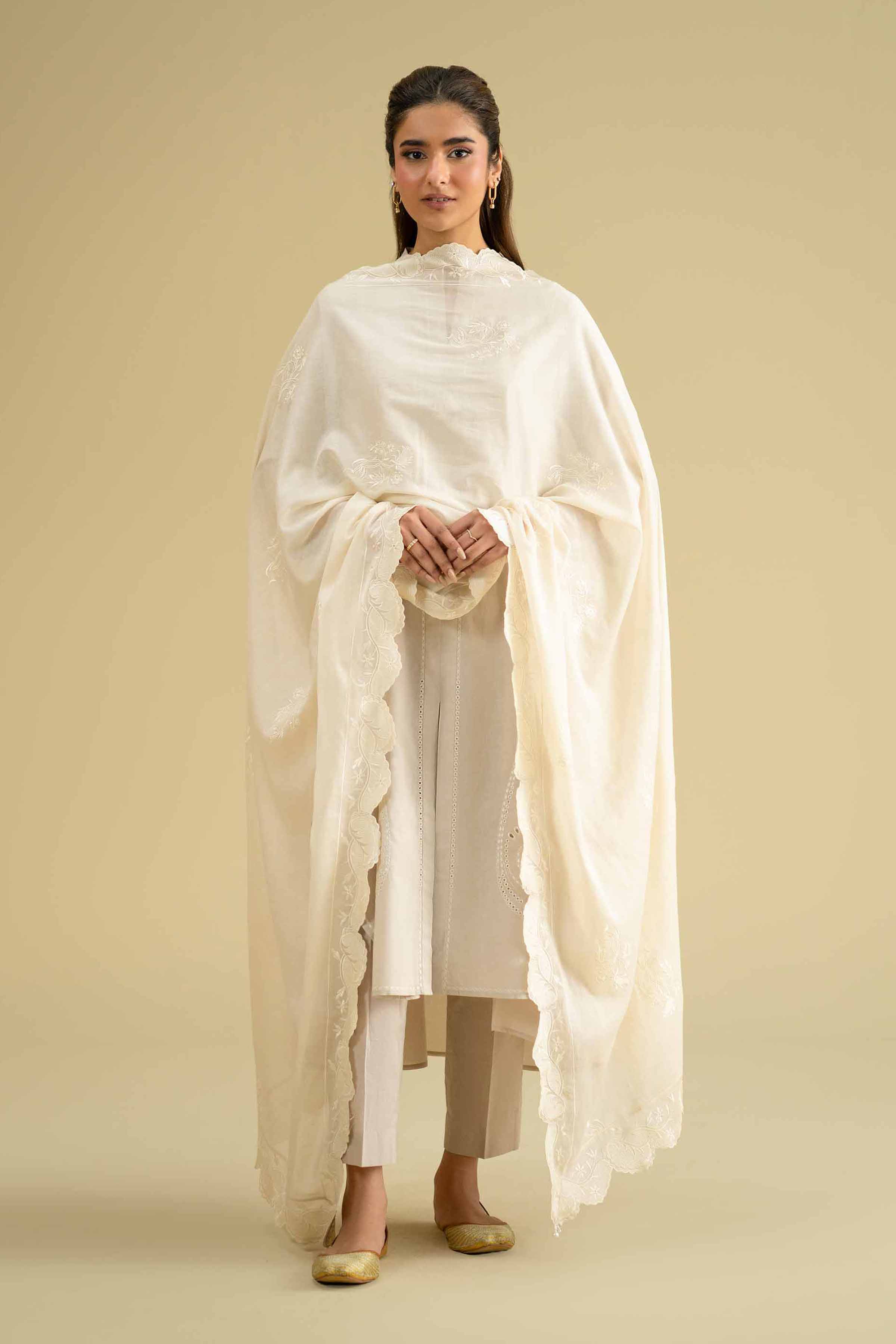 Embroidered Dupatta - KFE26-125 - Image 2