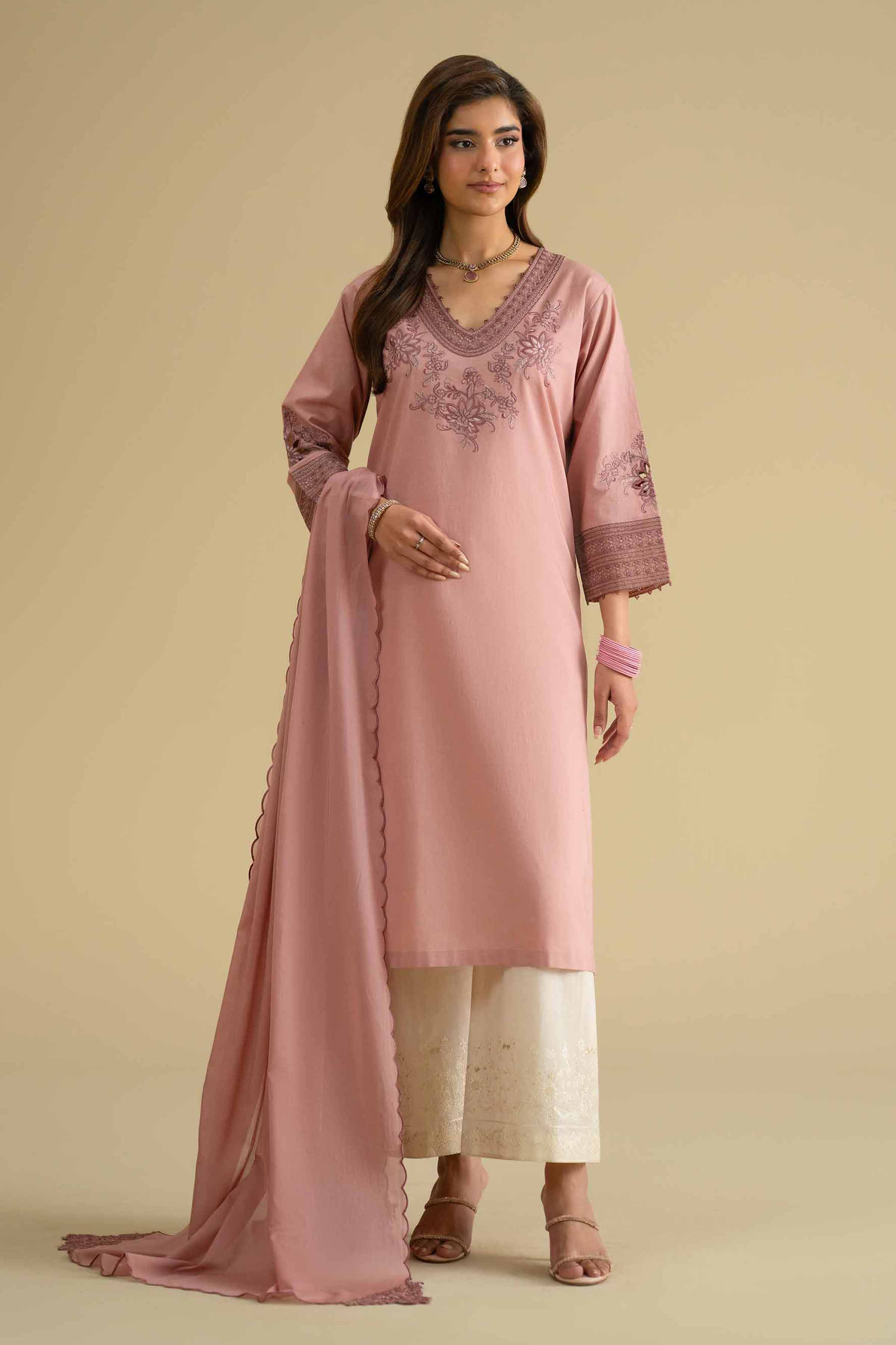 2 Piece - Embroidered Suit - KFE26-17 - Image 4
