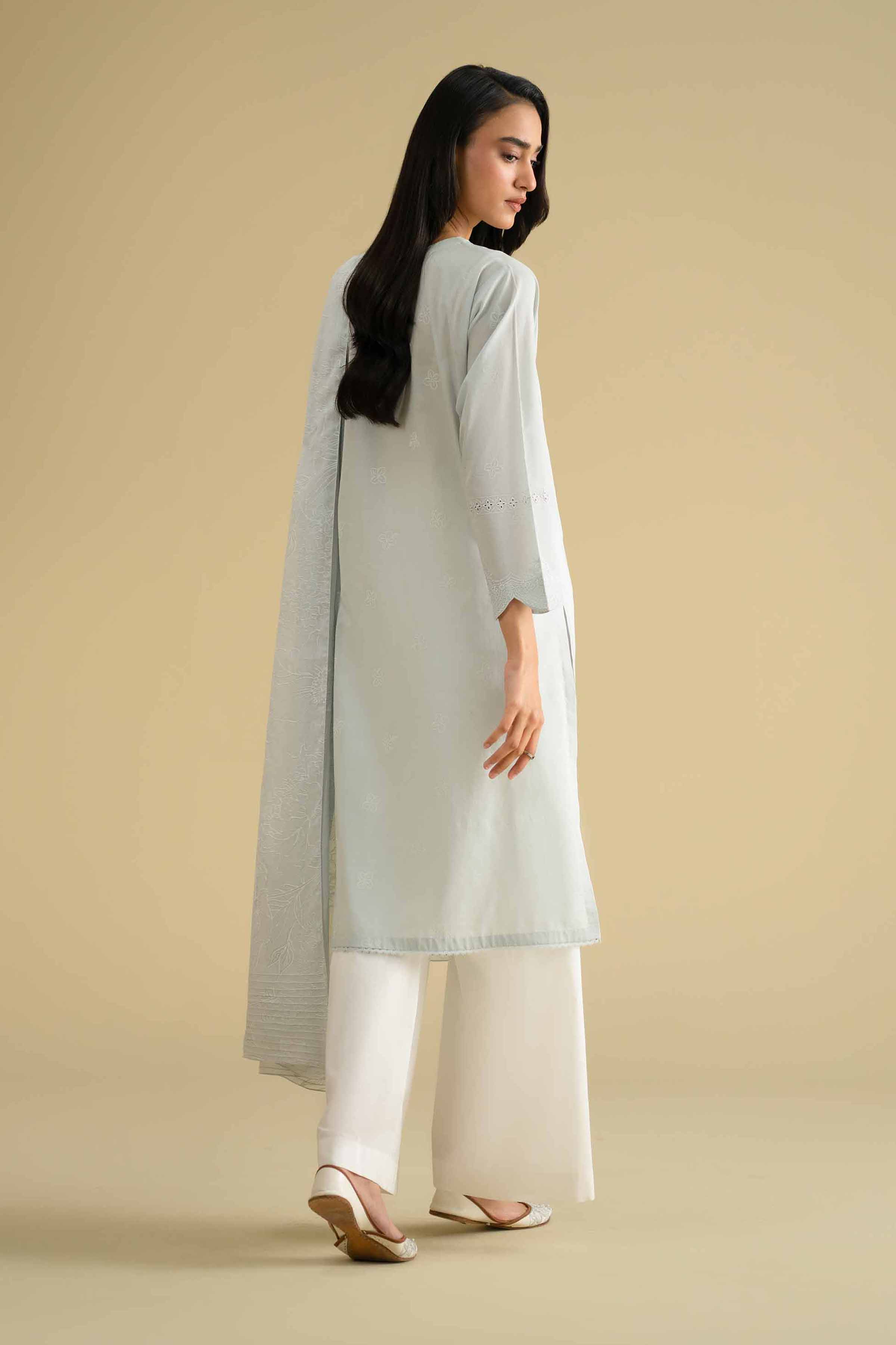 2 Piece - Printed Embroidered Suit - KFE26-30 - Image 3