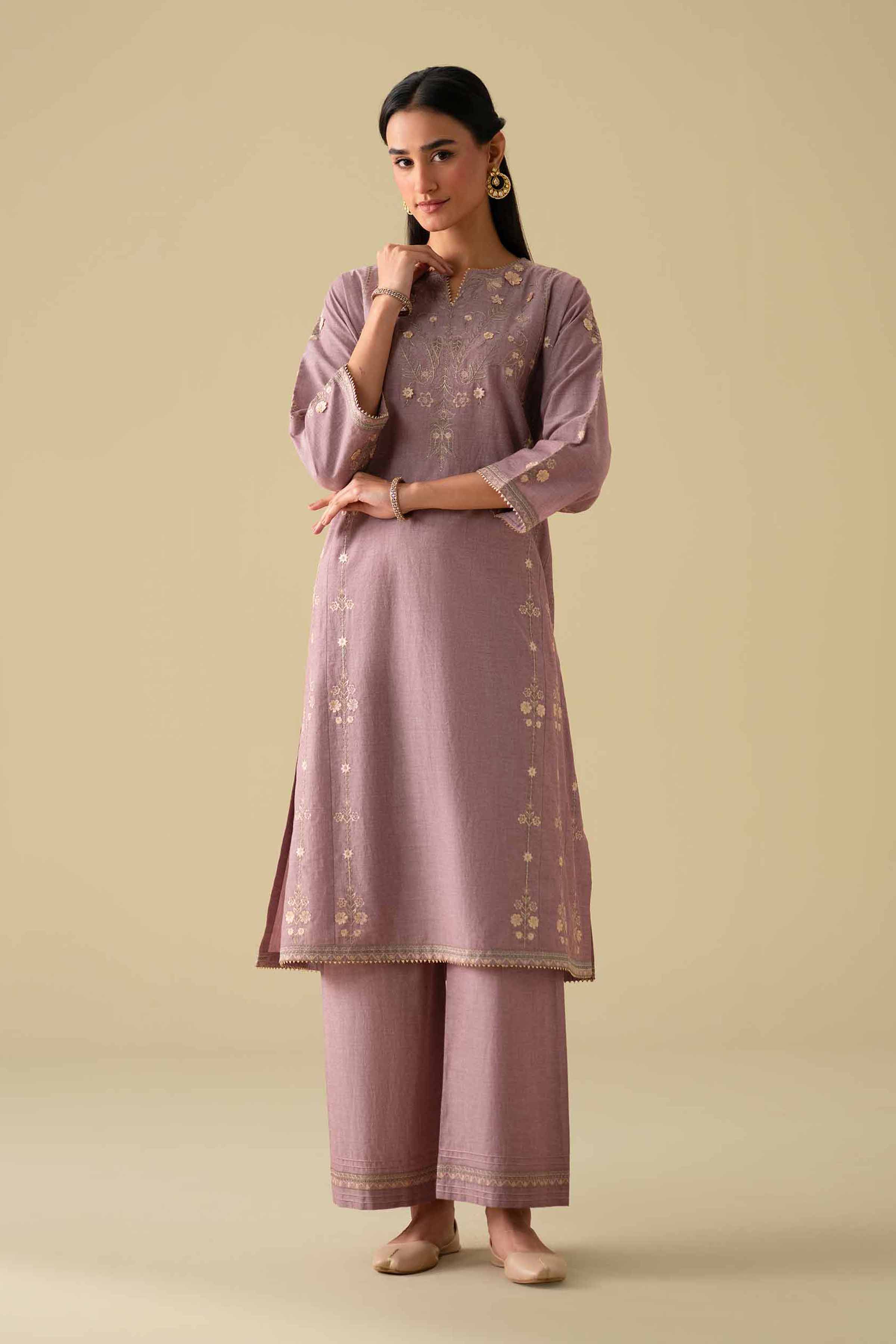 2 Piece - Embroidered Suit - KFE26-36 - Image 2