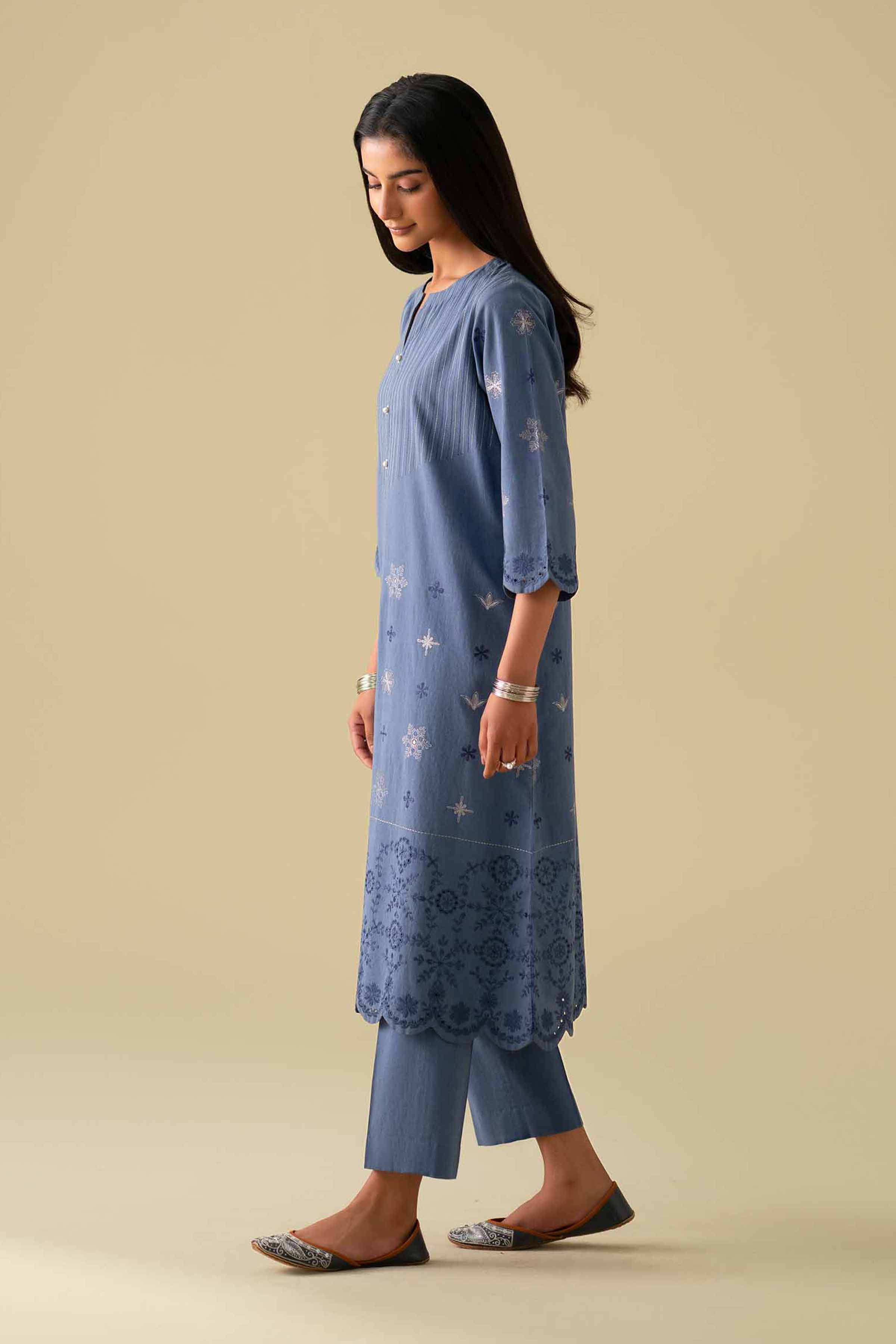 2 Piece - Embroidered Suit - KFE26-42 - Image 4