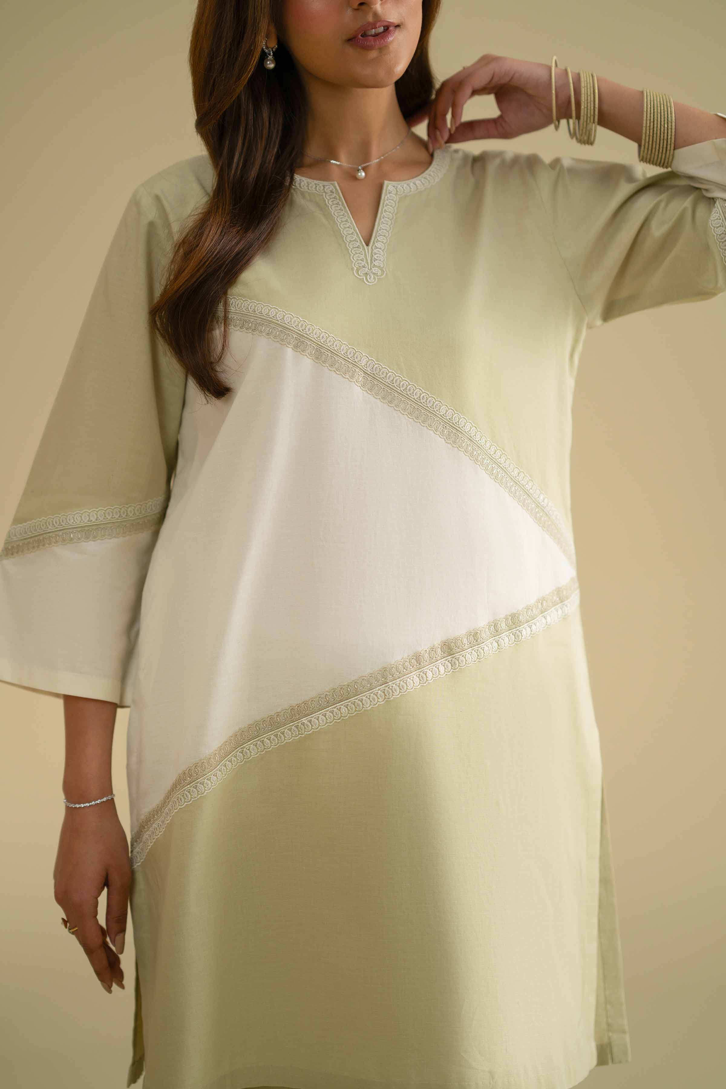2 Piece - Embroidered Suit - KFE26-48 - Image 6