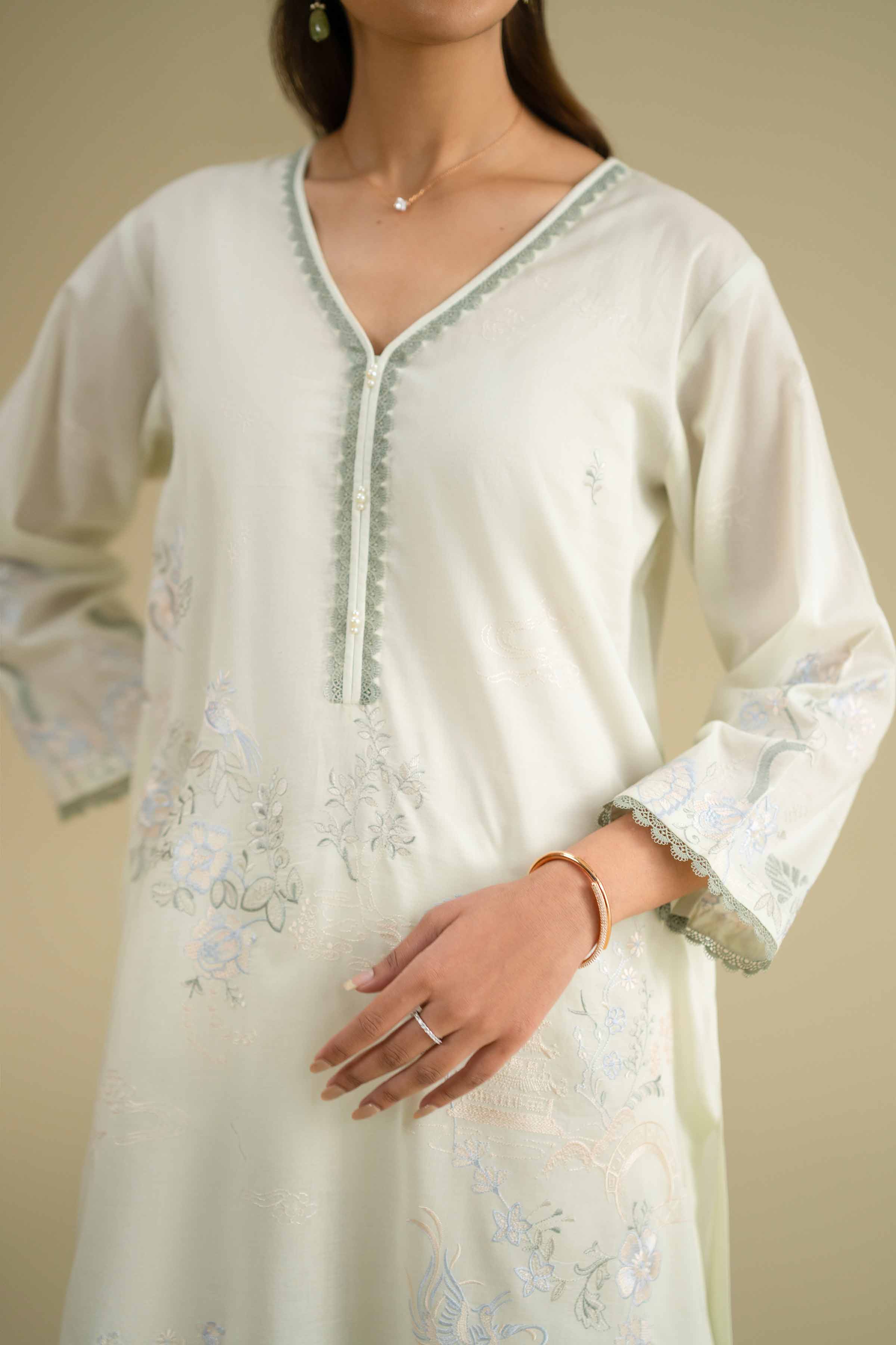 2 Piece - Embroidered Suit - KFE26-59 - Image 7