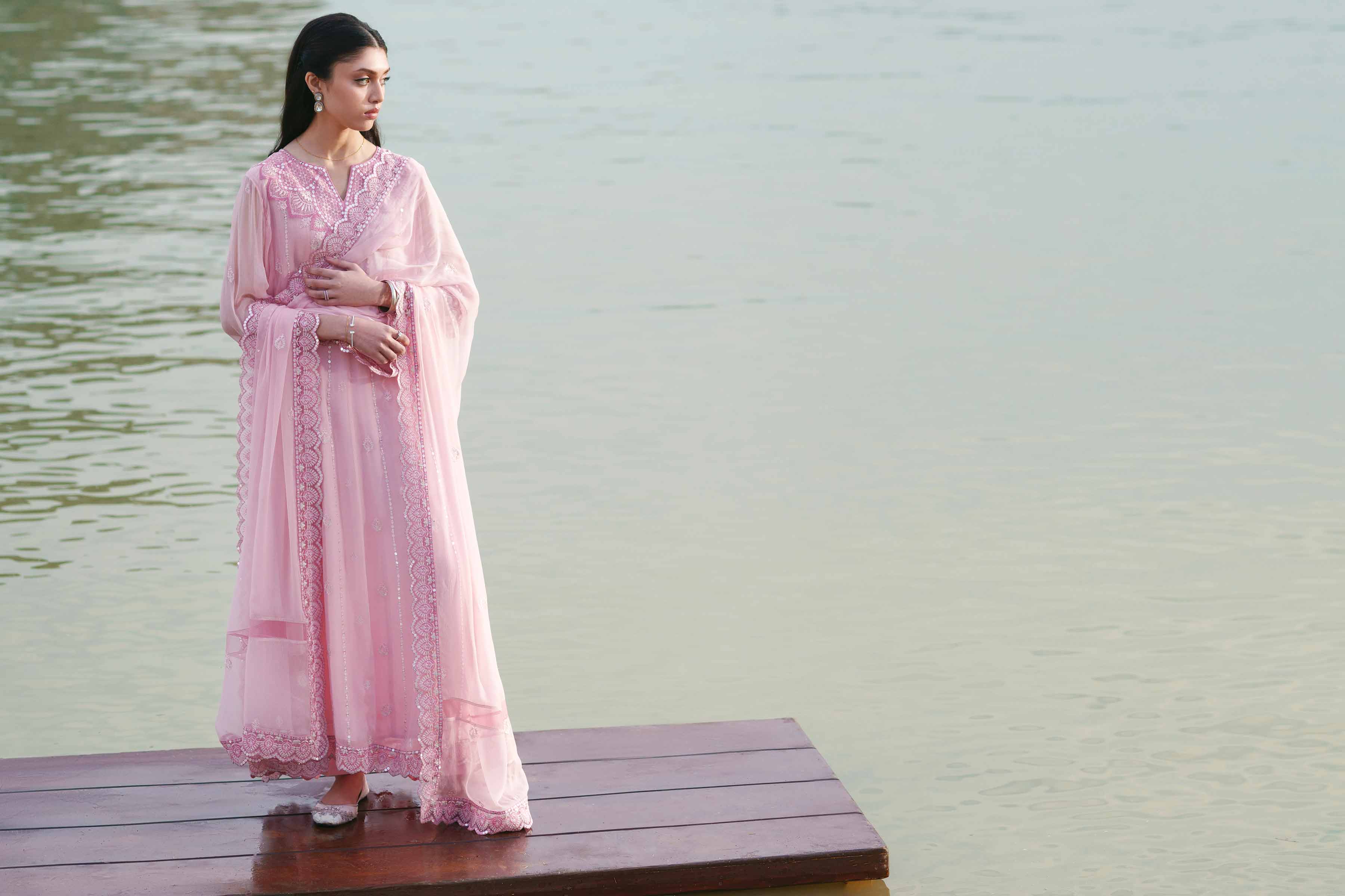 3 Piece - Embroidered Suit - KFE26-99 - Image 11