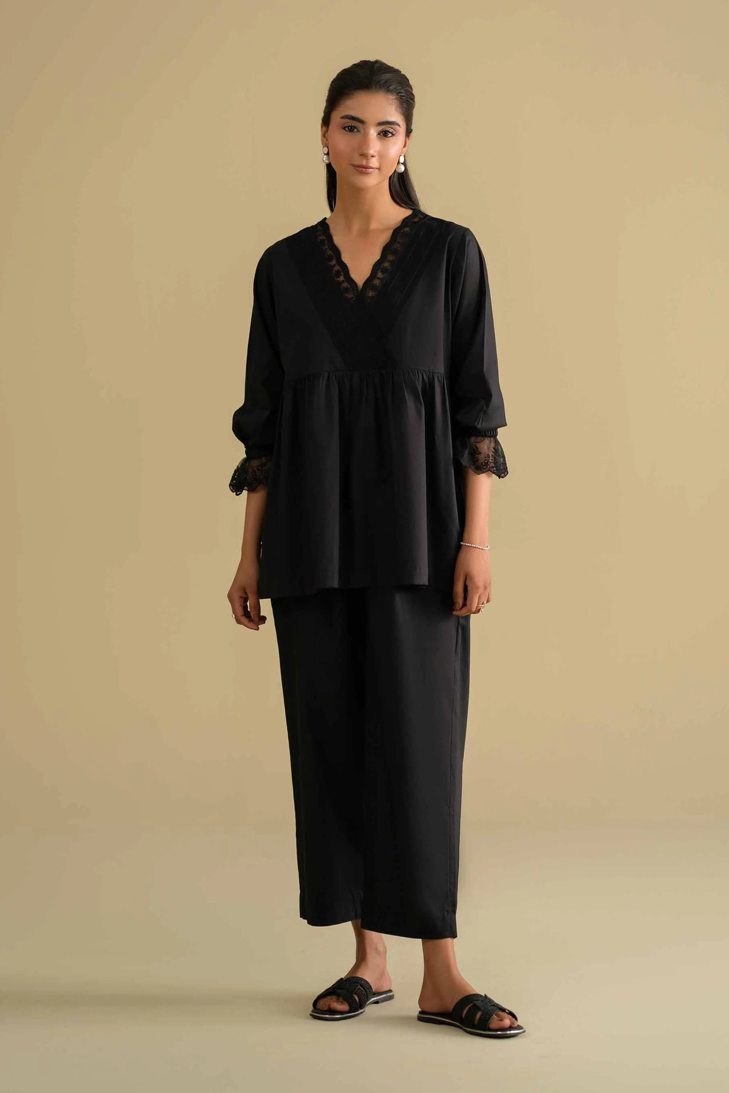 2 Piece - Embroidered Loungewear - KLS26-05 - Image 5