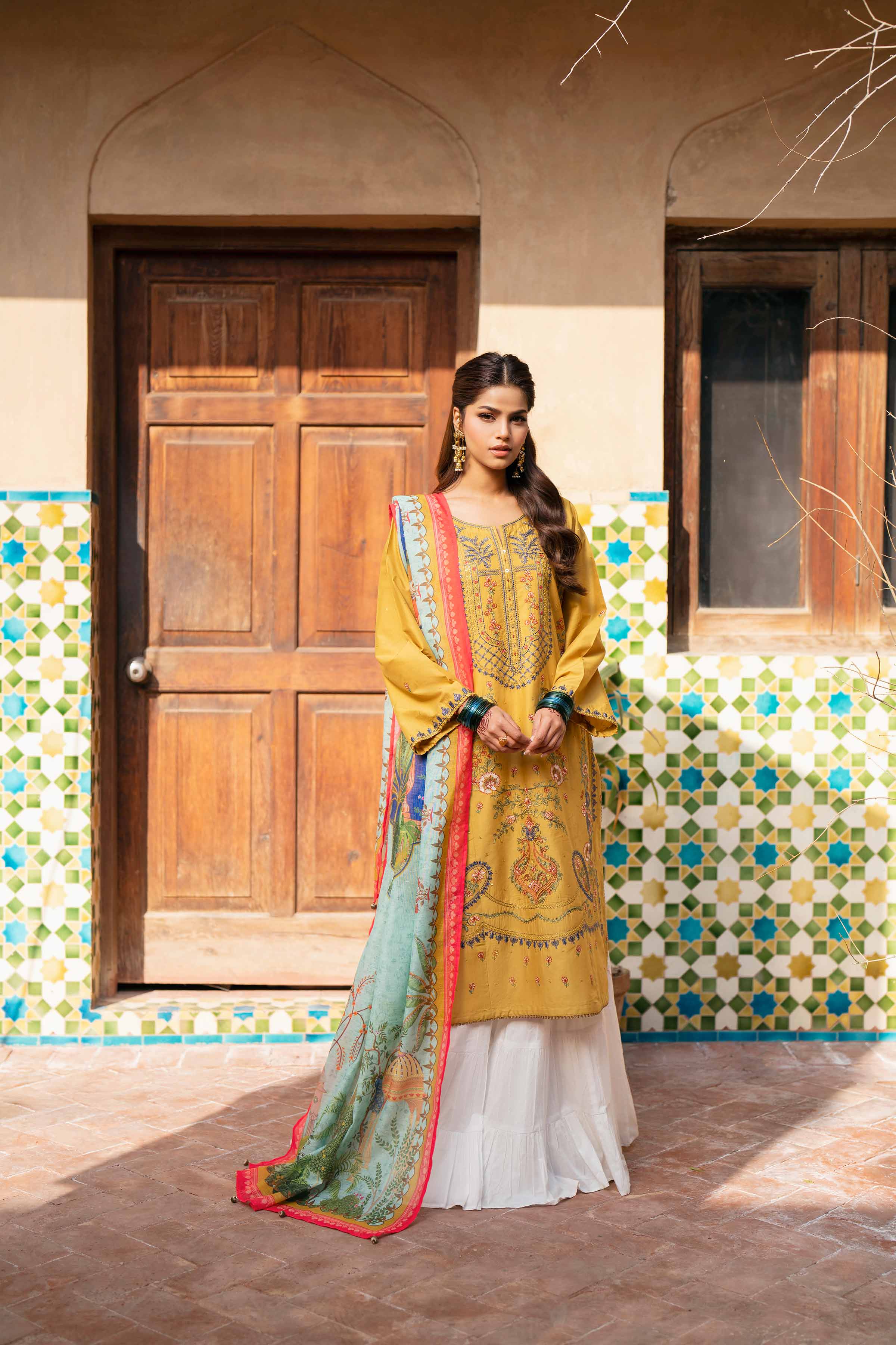 2 Piece - Embroidered Suit - PE26-143 - Image 7