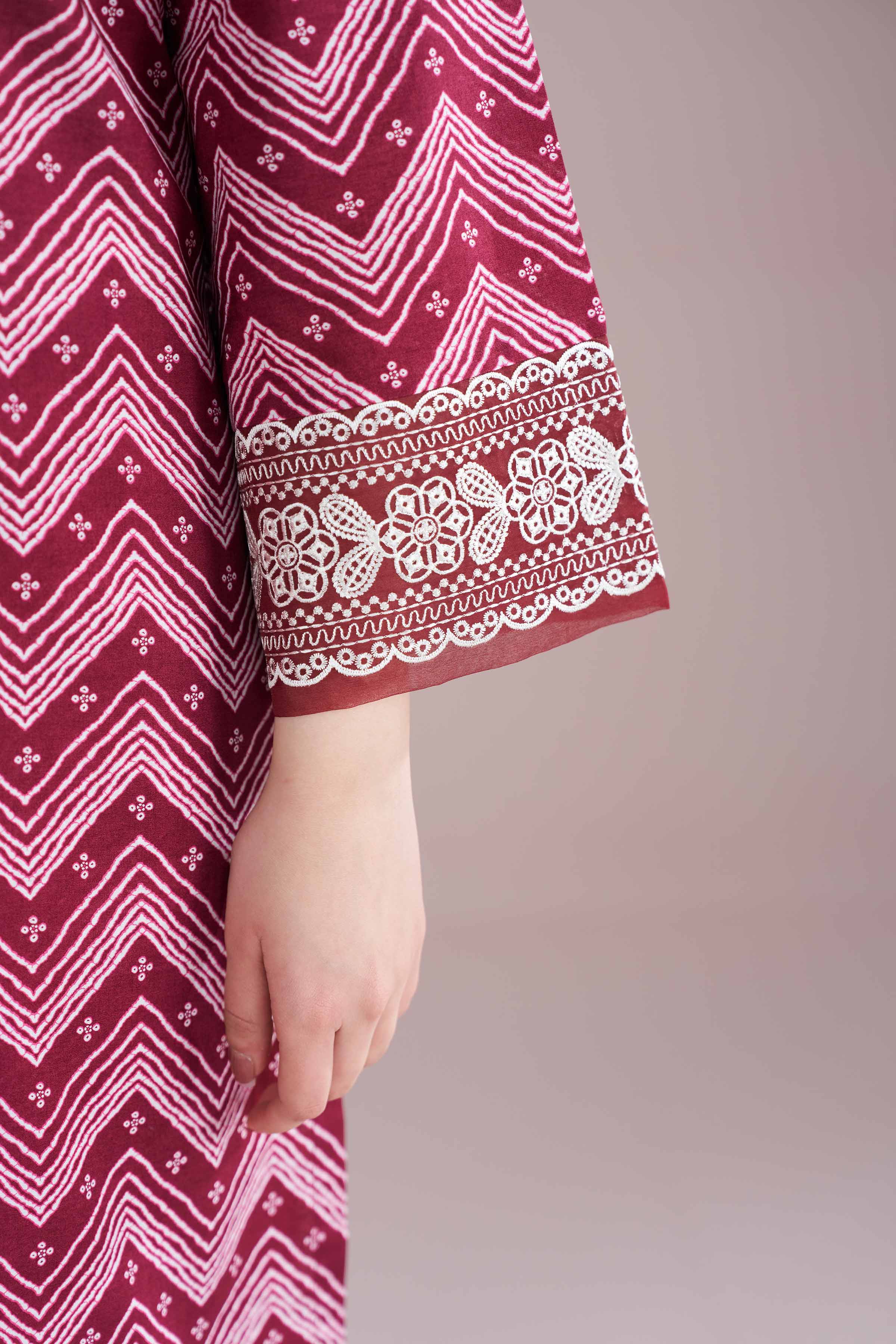 2 Piece - Printed Embroidered Suit - PE26-206 - Image 8