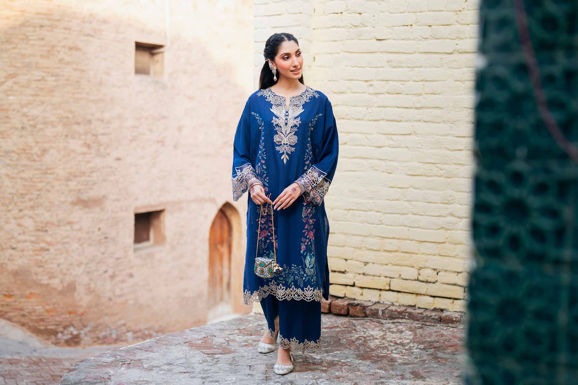 2 Piece - Embroidered Suit - PE26-47 - Image 9