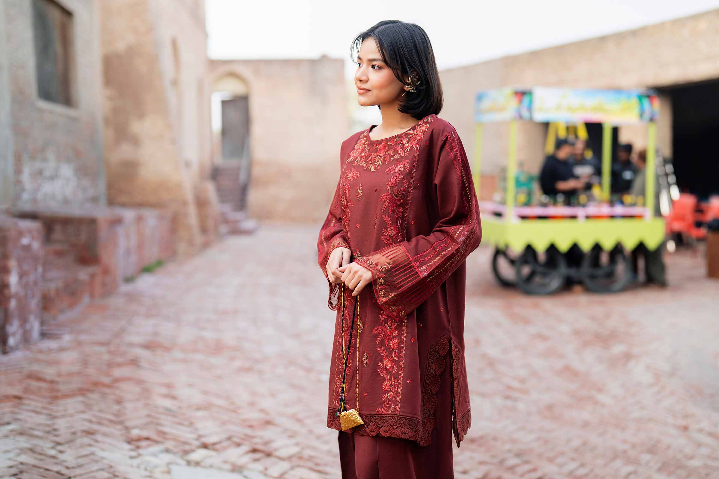 2 Piece - Embroidered Suit - PE26-50 - Image 10