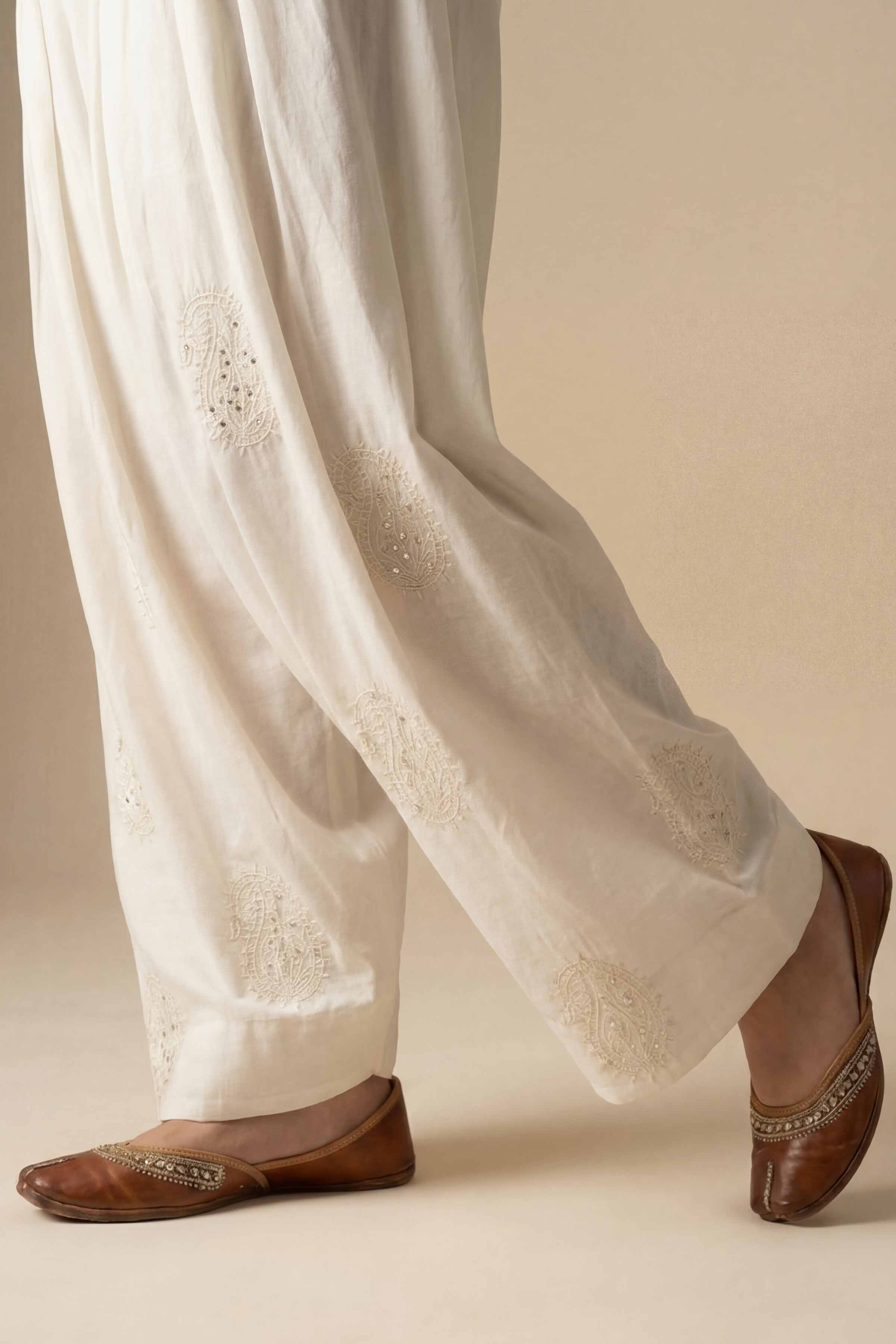 Embroidered Shalwar - PE26-658 - Image 3