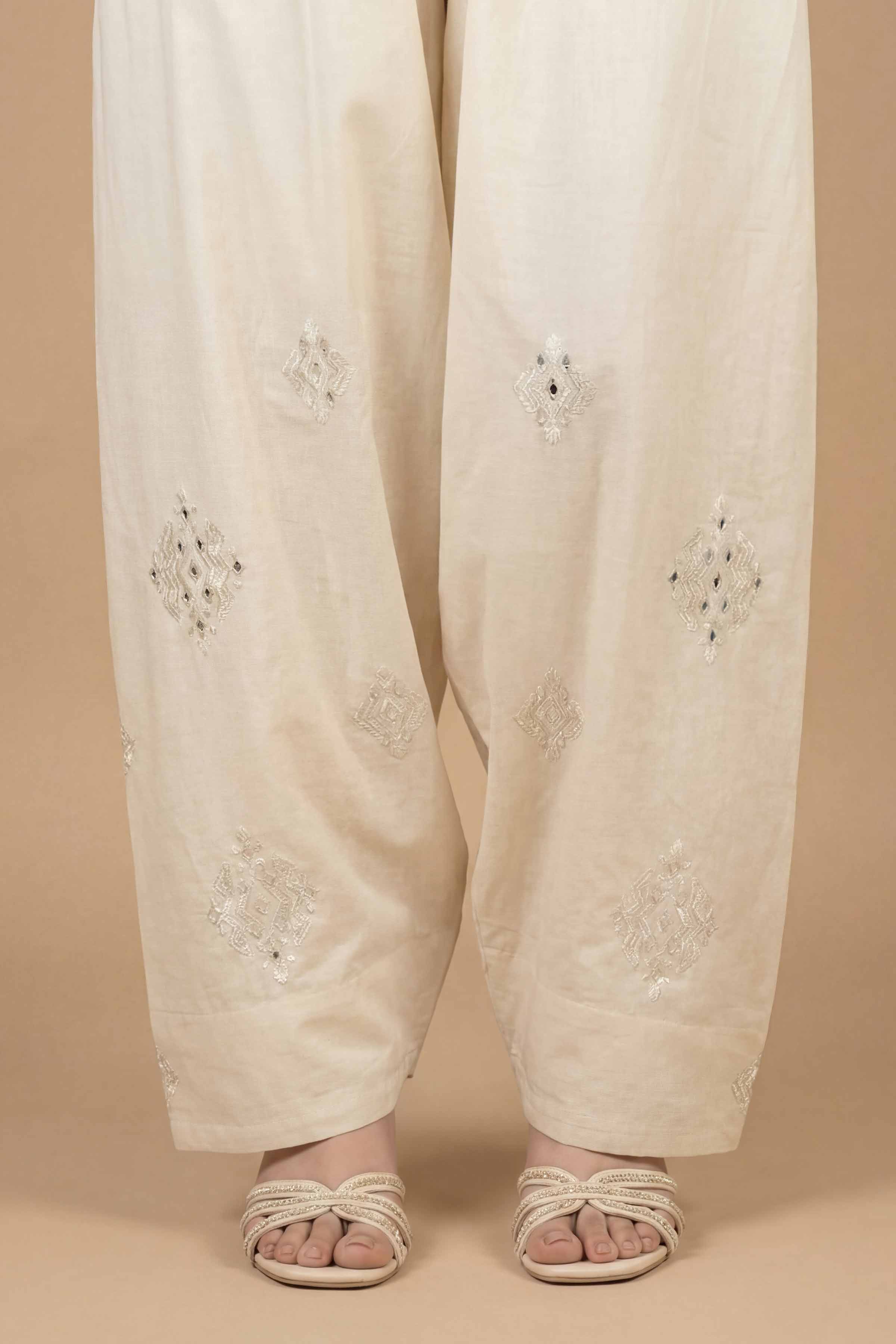 Embroidered Shalwar - PE26-662 - Image 2