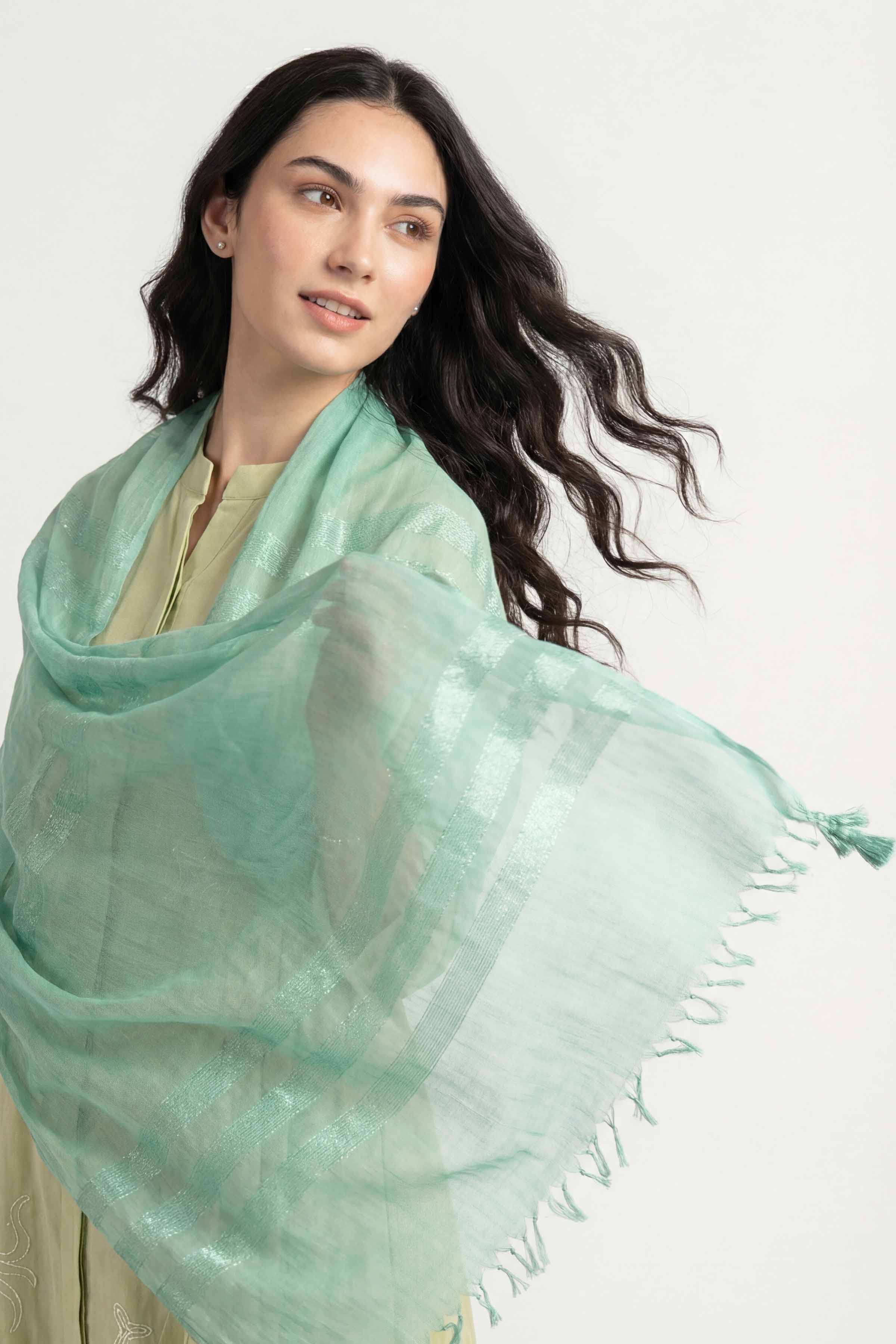 Green Women Scarf-447782104 - Image 6
