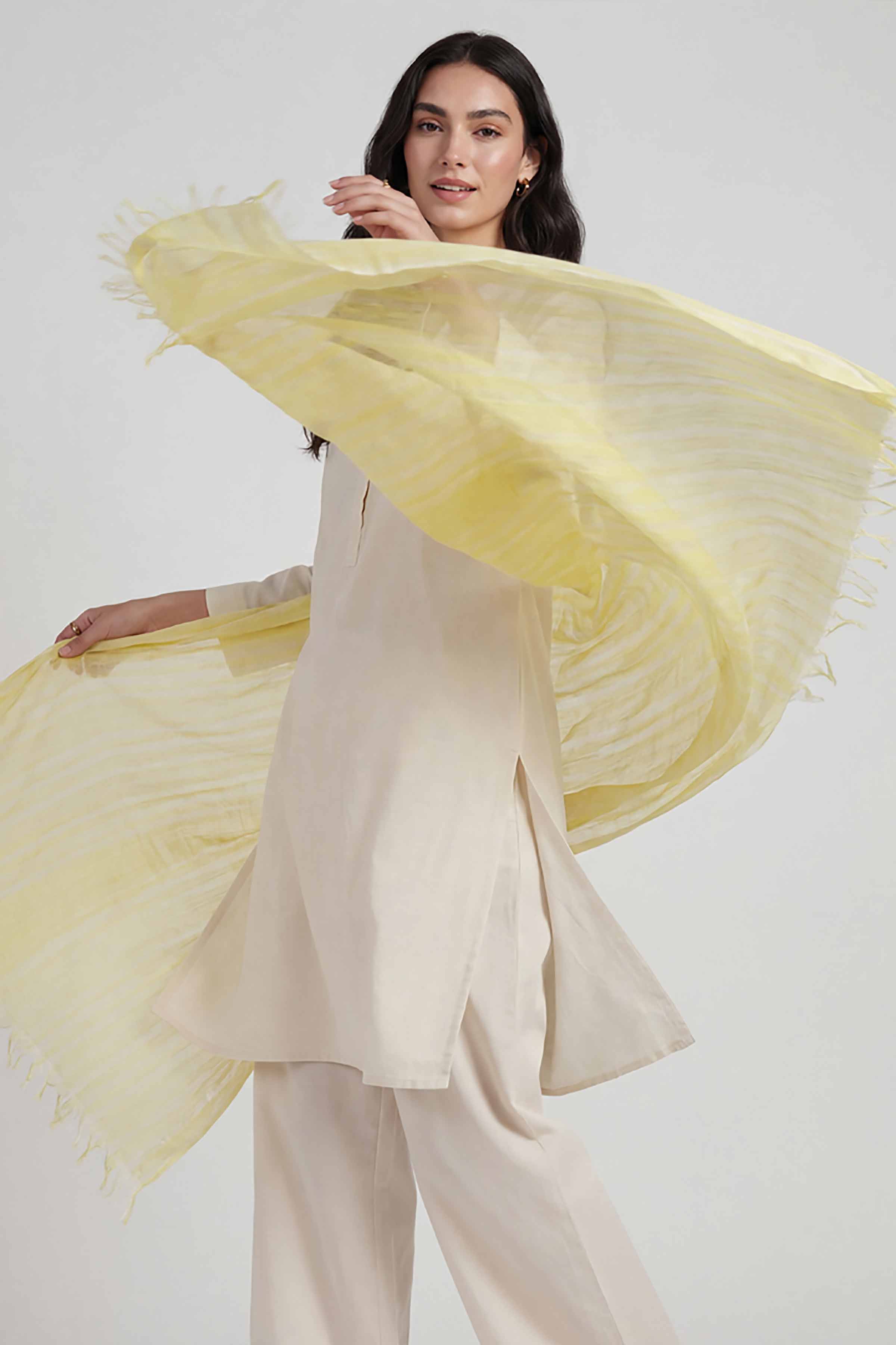 Yellow Women Scarf-447802102 - Image 5