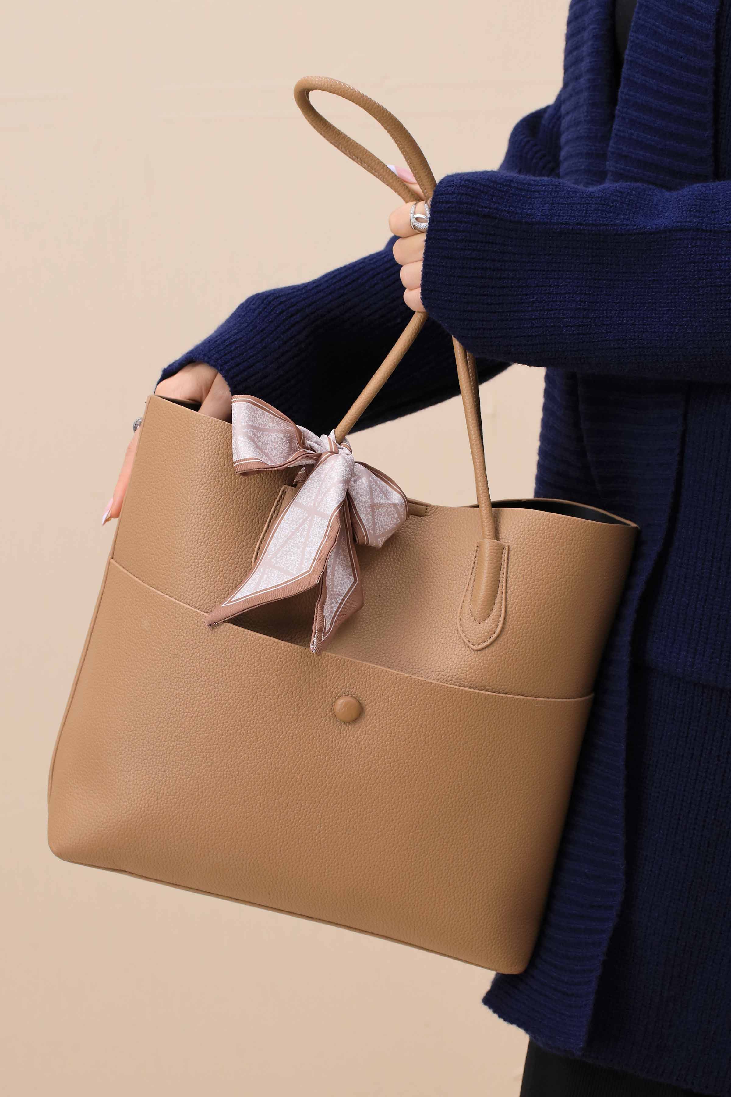 Tan Tote Bag-443622126 - Image 4